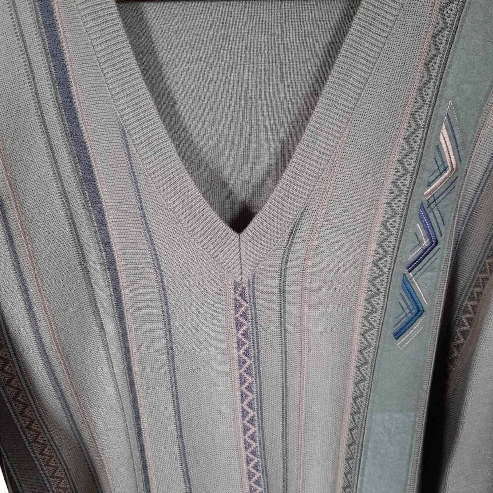 Mint Retro Gabicci Jumper with suede detail Size L - Picture 2 of 5